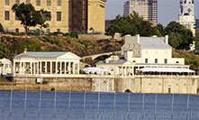 Fairmount Water Works seen from across the Schuykill River in Philadelphia