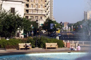 Relaxing at JFK Plaza, Philadelphia