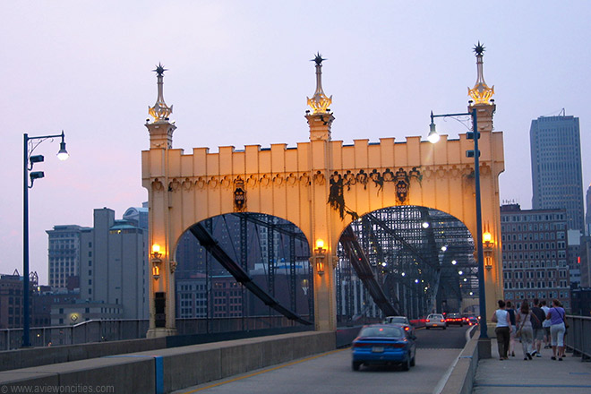 Smithfield Street Bridge (blue bridge)