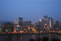 Downtown Pittsburgh at night