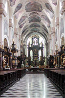 Interieur van de Strahovkerk in Praag