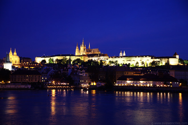 Prague Castle at night