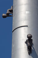 The crawling babies on the Zizkov Tower in Prague