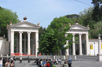 Entrance to Villa Borghese at Piazzale Flaminio