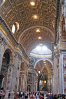 Nave of the St. Peter's Basilica in Rome
