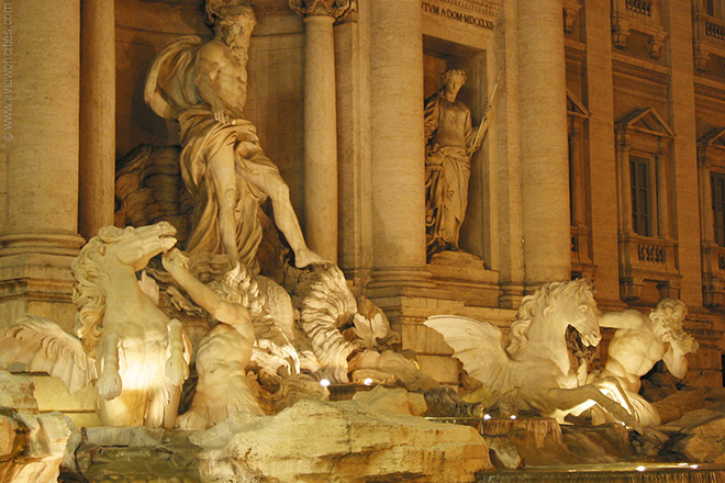 Trevi Fountain at night
