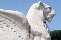 Statue of a winged lion at the Victor Emmanuel II monument
