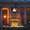 Fountain at dusk, Piazza San Pietro