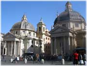 Santa Maria dei Miracoli and the Santa Maria in Montesanto at the Piazza del Popolo