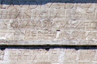 A section of the attic of the Porta Maggiore in Rome