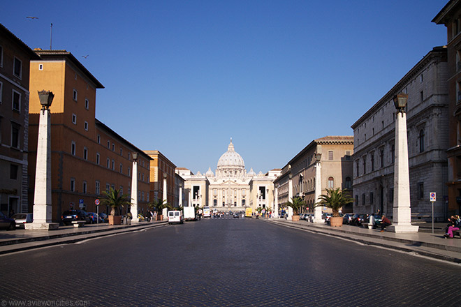 St. Peter's Basilica seen from Via della Conciliazione