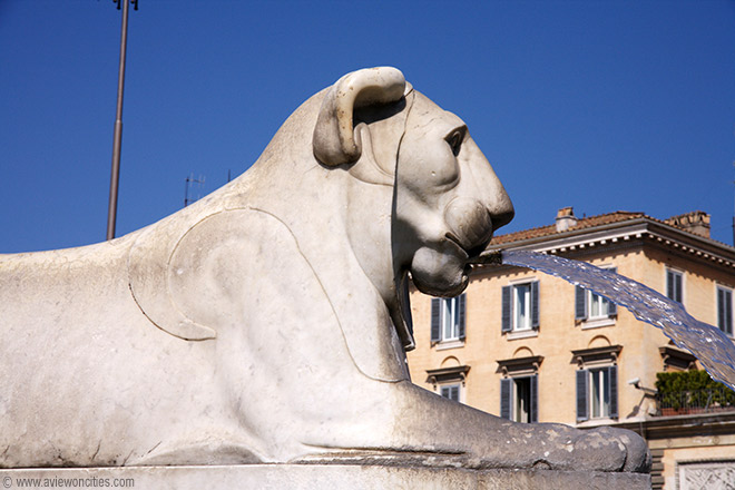 Lion Statue, Piazza del Popolo