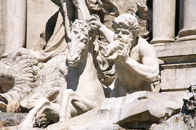 Triton with calm horse