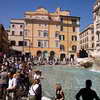 Crowds at the Trevi Fountain