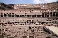 Inside the Colosseum in Rome