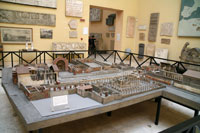 Schaalmodel van het Forum van Pompeï in het museum van de Romeinse Beschaving in Rome