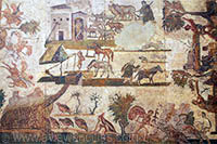Romeins mozaïek in het museum van de Romeinse Beschaving, Rome