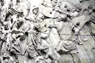 Detail of the relief on the Column of Trajan in Rome