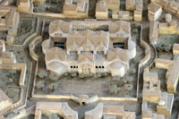 Schaalmodel van de Thermae Decianae in de oudheid