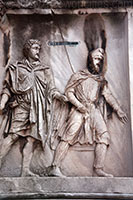 Relieftafel auf dem Triumphbogen des Septimius Severus, Forum Romanum