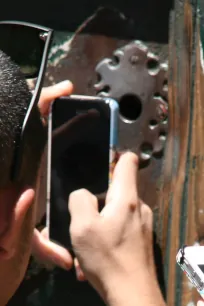 Keyhole in the gate to the Villa del Priorato di Malta, Aventine Hill