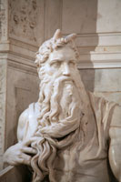 Hoofd van het beeld van Mozes, San Pietro in Vincoli