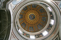 Creatie van de wereld, koepel van de Chigikapel, Santa Maria del Popolo, Rome