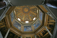 De koepel van het Lateraans Baptisterium in Rome