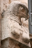 Beeld van de kop van een valk, Palazzo Falconieri