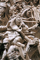 Detailarbeit am Sarkophag des Portonaccio, Palazzo Massimo, Rom