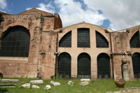 Vestiges des Thermes de Dioclétien à Rome