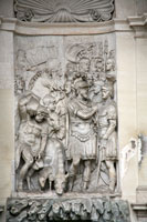 Relief sur la fontaine de Moïse à Rome