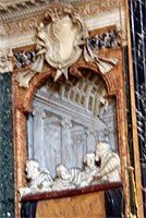 Het balkon van de 'Extase van Theresia' in de Santa Maria della Vittoria, Rome