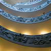 Looking up the staircase of the Vatican Museums