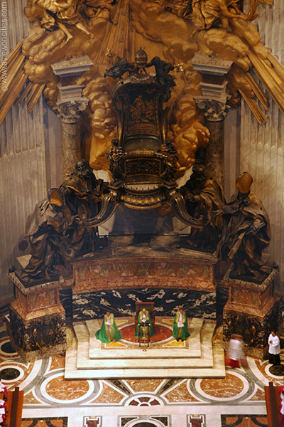 St. Peter's Basilica interior seen from Balcony - St. Peter's ... St. Peter's Basilica interior seen from Balcony - St. Peter's ...
