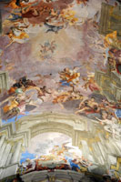 Plafondschildering in de St Ignatius kerk in Rome