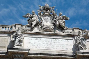 Attic of the Trevi Fountain in Rome