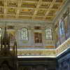 Detail of walls and coffered ceiling, San Paolo fuori le Mura