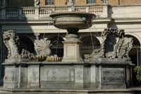 Brunnen an der Piazza di Santa Maria in Trastevere