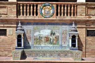 The Granada Bench at Plaza de España in Seville, Spain