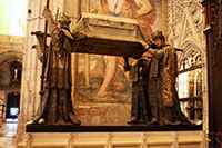 Tomb of Columbus in the Cathedral of Seville, Spain