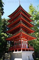 Pagoda in the Japanese Tea Garden at the Golden Gate Park in San Francisco