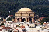 The Rotunda's dome towers over the neighborhood