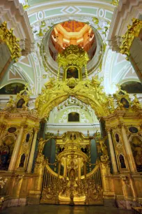 Iconostasis in the Peter and Paul Cathedral in St. Petersburg