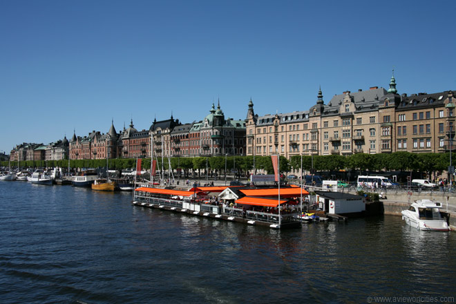 Strandvägen seen from Djurgårdsbron