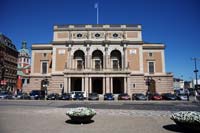 Front facade of the Royal Opera House in Stockholm