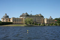 The Palace of Drottningholm seen from the lake