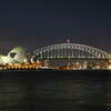 Harbour bridge and Opera House at night