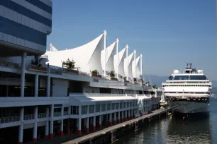 Cruise ship moored at Canada Place, Vancouver