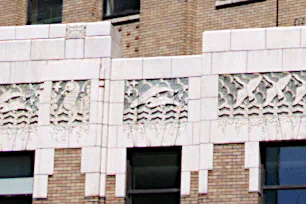 Marine Life Decorations on the façade of the Marine Building in Vancouver